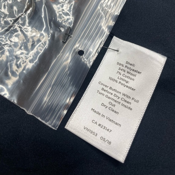 NWT Talbots Blue Pinstriped Blazer Wool Blend Jacket Size 8 - Picture 7 of 9